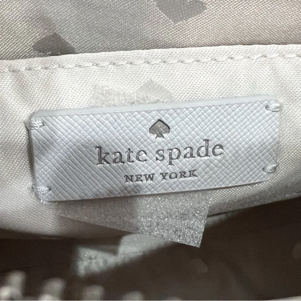 KATE SPADE Flash Glitter Fabric Mixed Mat Gray Crossbody Bag NWT - Picture 11 of 12